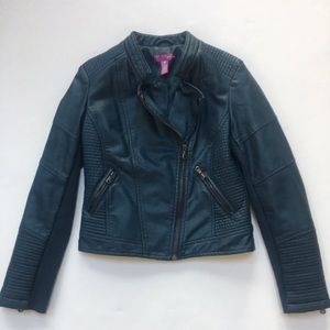 Aqua Girl Faux Leather Jacket
